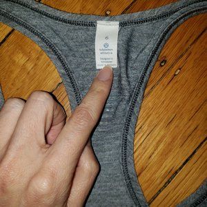 lululemon athletica Tops - Lululemon Gray Long Distance Tank, Size 6 lululemon athletica Tops - Lululemon Gray Long Distance Tank, Size 6
